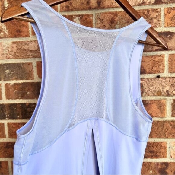 Lululemon  *  Sculpt Tank Tie Back Hydrangea Blue EUC Mesh - Picture 5 of 12